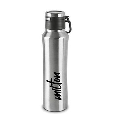 Milton Gulp 600 Thermosteel 24 Hours Hot or Cold Water Bottle, 575 ml, Silver