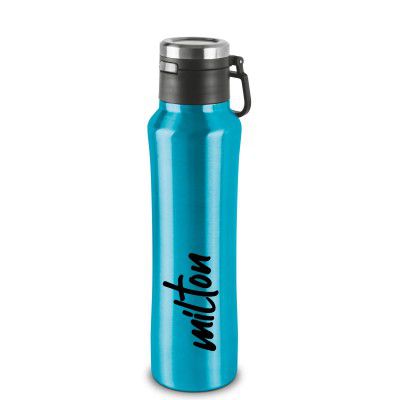Milton Gulp 600 Thermosteel 24 Hours Hot or Cold Water Bottle, 575 ml, Blue