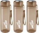 MILTON Hector 1000 Pet Water Bottle Set of 3, 1000 ml Each, Brown | Gift Set 1000 ml Bottle (Pack of 3, Brown, Plastic)...