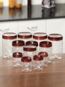 Milton Hexa 6 Set of 18 Brown Pet Jars 6 Pcs x 270 ml 6 Pcs x 665 ml 6 Pcs x 1.24 L...
