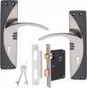 MILTON Iron Glossy Handlesets (Black, Silver)...