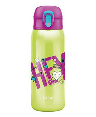 Milton Jolly 475 thermosteel Kids Hot and Cold Water Bottle - 390 ml, Green