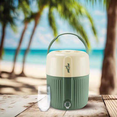Milton Kool Pristine 22 Insulated Plastic Water Jug, 19 litres, Green | Food Grade | Easy to Carry | BPA Free