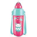 MILTON Kool Trendy 500 Cherry Pink Plastic Insulated Water Bottle with Straw for Kids, 490 ml...
