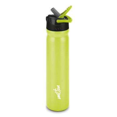 MILTON Max 800 Stainless Steel Water Bottle with Sipper Lid, 700 ml