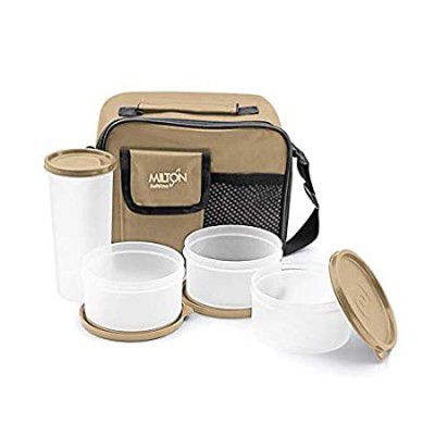 Milton Meal Combi Lunch Box, 3 Containers and 1 Tumbler, Cream