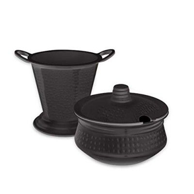 MILTON Melamine Utsav Server Set of 3, Black