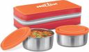 MILTON Mini Lunch Insulated Tiffin with 2 Containers, 280 ml Each, Orange 2 Containers Lunch Box  (280 ml)...