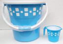 Milton Mozaic Plastic Bucket and Mug (25 L, Blue)...
