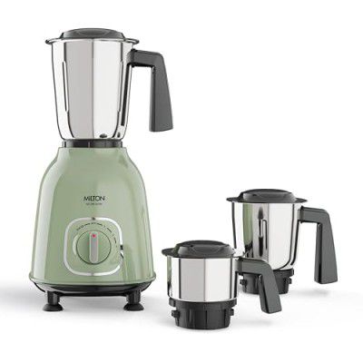 Milton Neom Mixer Grinder, 3 Jar, 550 W (21000 RPM) I Pale Green