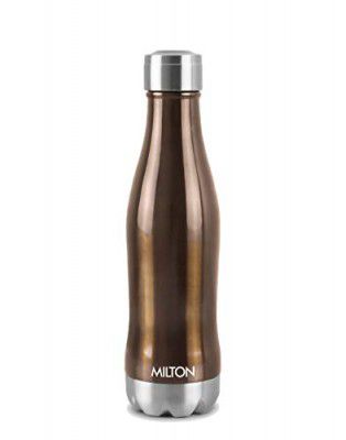 Milton New Duke 750 Thermosteel Hot and Cold Water Bottle, 620 ml, Coffee Brown