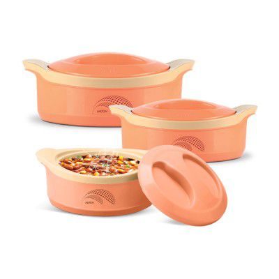 MILTON New Marvel Sr Inner Steel Casserole Gift Set of 3, Orange