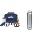 MILTON New Steel Combi Lunch Box, 3 Containers and 1 Tumbler  ...