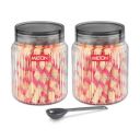 MILTON Olive 1000 Airtight Food Grade Modular Plastic Container Set of 2, 1000 ml each, Grey...