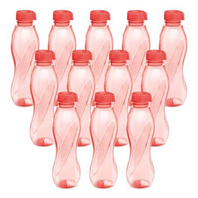 MILTON Oscar 1000 Pet Water Bottles, 1 Litre Each, Set of 12, Red