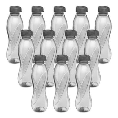 MILTON Oscar 1000 Pet Water Bottles, 1 Litre Each, Set of 12, Grey