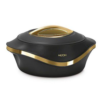 MILTON Pearl 2000 Inner Stainless Steel Casserole, 1.96 Litre, Black