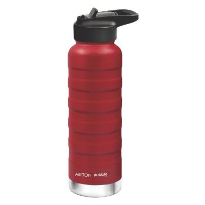 Milton Pebble 530 Thermosteel 24 Hours Hot and Cold Water Bottle with Spout Lid, 530 ml