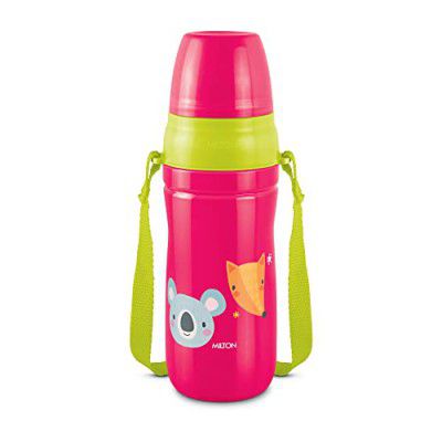 MILTON Plastic Kool Cheer 600 Insulated Water Bottle, 1 Piece, 520 Ml, Red 