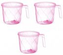 Milton Plastic Plastic Transparent Bath Mug, 1 L (Purple) -Set of 3...