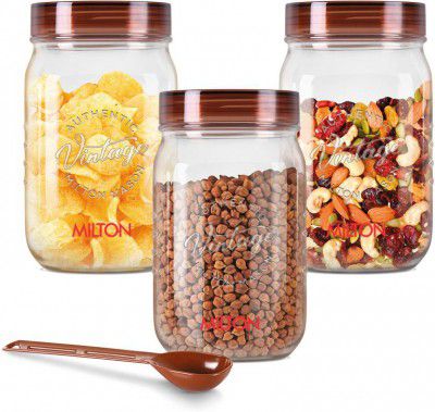 MILTON Plastic Utility Container - 750 ml (Pack of 3, Clear)