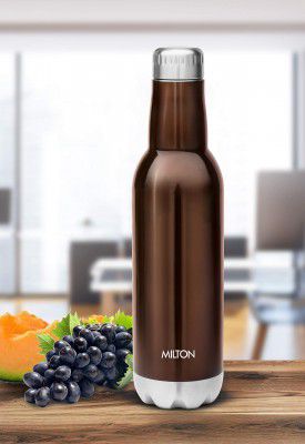 Milton Pride 600 Themosteel Hot and Cold Water Bottle - 500 ml, Black