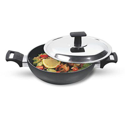 MILTON Pro cook Hard Anodized Non-Stick Kadhai 3 Years Warranty