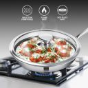 Milton Pro Cook Induction Cookware & Gas Stove Friendly Triply Hexa Tech Stainless Steel Frying Pan ...