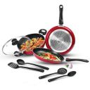Milton Pro Cook Kitchen Jewel Plus Granito Induction 7pc Set Maroon Metallic, Dishwasher Safe...