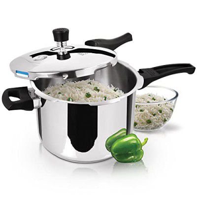 Milton Pro Cook Sandwich Bottom Stainless Steel Pressure Cooker with Outer Lid