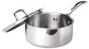 Milton Pro Cook Stainless Steel Tea Pan, 1.4 Litre/16cm, Triply Saucepan with Lid, Gas Induction Base Chai Pot Milk Boiler with Handle...