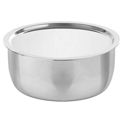 Milton Pro Cook TriPly Stainless Steel 24 cm Tope with Lid, 5.85 litres, Durable, Dishwasher Safe, Induction and Gas Ready