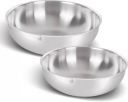 MILTON Pro Cook Triply Stainless Steel Tasla with Lid, Set of 2, (16cm/700 ml, 18cm/1 Litre) Silver Induction Bottom Cookware Set  (Stainless Steel, 2 - Piece)...