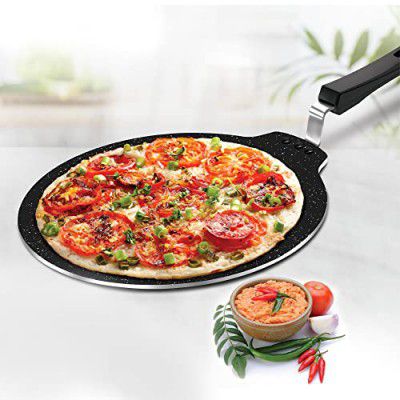 Milton Procook Granito Aluminium Dosa Tawa Without Edge, 5 Layers Non-Stick Coating 30 cm, Gas & Induction Compatible