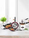 Milton ProCook Kitchen Jewel Fry Pan Kadhai Lid Tawa & Aluminium Induction Pressure Cooker...