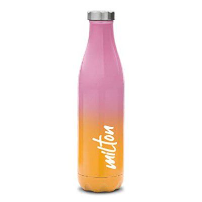 Milton Prudent 800 Thermosteel 24 Hours Hot and Cold Water Bottle, 820 ml, Pink Orange | Leak Proof | Easy to Carry | Office Bottle | Hiking | Trekking | Travel Bottle | Gym | Home | Kitchen Bottle…