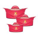 MILTON Regalia Glass Lid Casserole Jr Gift Set, Red...