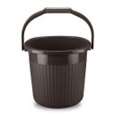Milton Ritz 25 Plastic Bucket with Handle, 25 litres, Choco Brown...