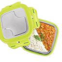 MILTON Robust 300 Stainless Steel Tiffin Box with 4 Side Lock Lid, 302 ml, Green| Food Grade | Air Tight | Easy to Carry | Leak Proof...