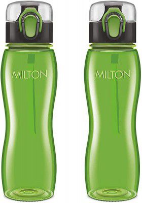 Milton Rock Unbreakable Triton Plastic Water Bottle Set 750ml Set of 2 Green