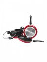 Milton Set Of 3 Maroon Pro Cook Induction Kitchen Jewel FryPan + 1.6 L Kadhai 2.5 L + Tawa...