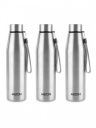 Milton Silver 3 Pieces Drift 1000 Stainless Steel Leak Proof Water Bottle 950 ml each...