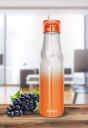 Milton Spiral 600 Thermosteel 24 Hours Hot or Cold Water Bottle, 590 ml, (Orange)...