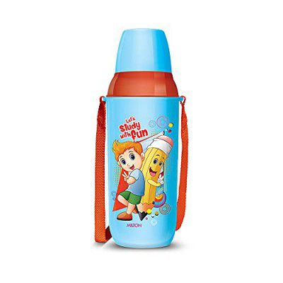 MILTON Steel Swift 600 Insulated School Kids Bottle with Inner Steel, 520 ml, Light Blue