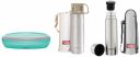Milton Swiftron Stainless Steel 2 Aqua Green&Milton Glassy Flask 1000ml Vacuum Flasks ...
