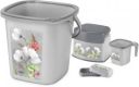 MILTON Swish Junior 4 Piece Bathroom Set, 18L Bucket with Stool, Mug & Soap Case, Grey...