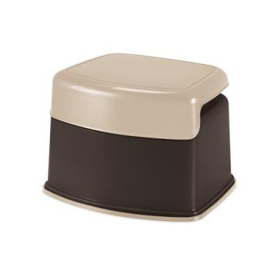 MILTON Swish Plastic Stool, Brown | Bathroom | Kitchen | Home | Stool for Sitting | Comfort Seating | BPA Free | Easy to Carry | Recyclable