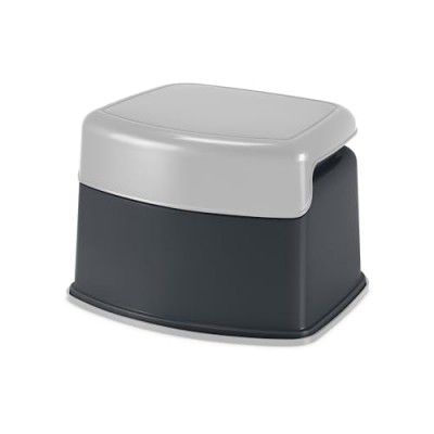 MILTON Swish Plastic Stool, Grey | Bathroom | Kitchen | Home | Stool for Sitting | Comfort Seating | BPA Free | Easy to Carry | Recyclable