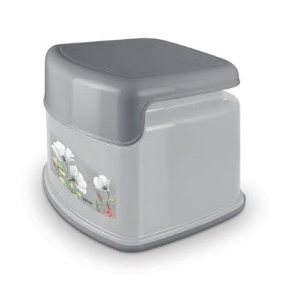 Milton Swish Plastic Stool, Grey | Bathroom | Kitchen | Home