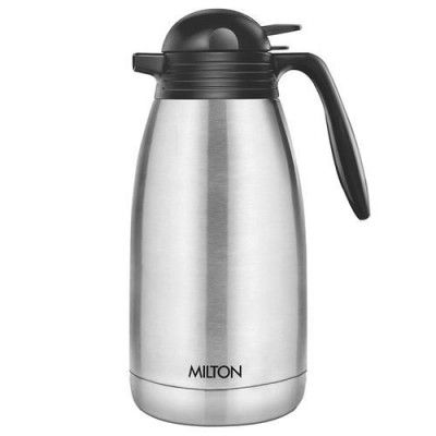 Milton Thermosteel Carafe - 24 Hrs Hot & Cold, Leakproof, Break Resistant, Silver, 2 L (1 pc)